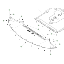 RENFORT PARE-CHOCS INFERIEUR , CARÉNAGE AVANT (SURMOULÉ) TESLA MODEL 3