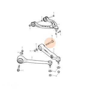 Boulon vis bras de suspension inférieur Tesla Model S & X