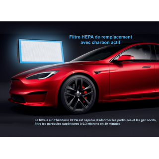 Filtre a Air HEPA (frunk) Charbon Actif  Tesla Model S
